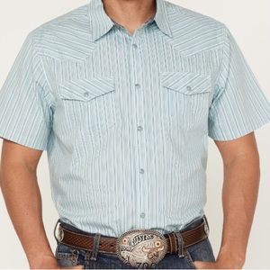 Cody James Men's Agua Dulce Striped
Short Sleeve Snap Western Shirt